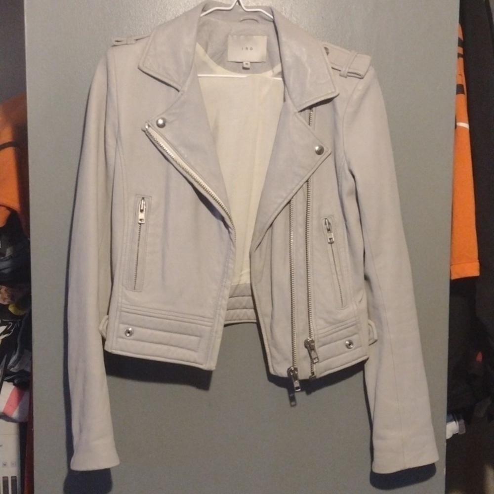 IRO Luiga Lamb Leather Jacket biker Moto style Small